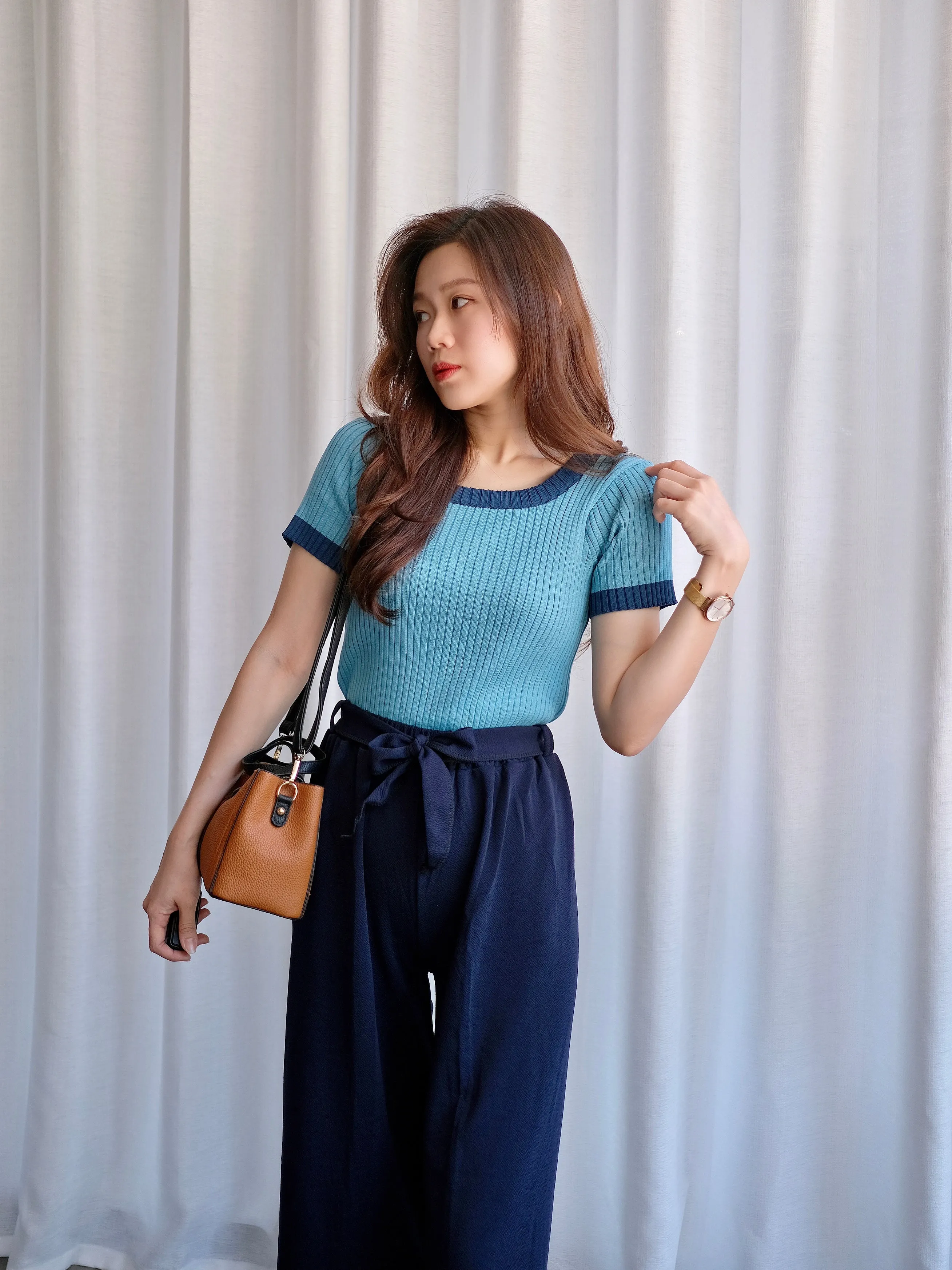 ACEWIN Basic Culottes with Tie-belt (Free Size) 501749