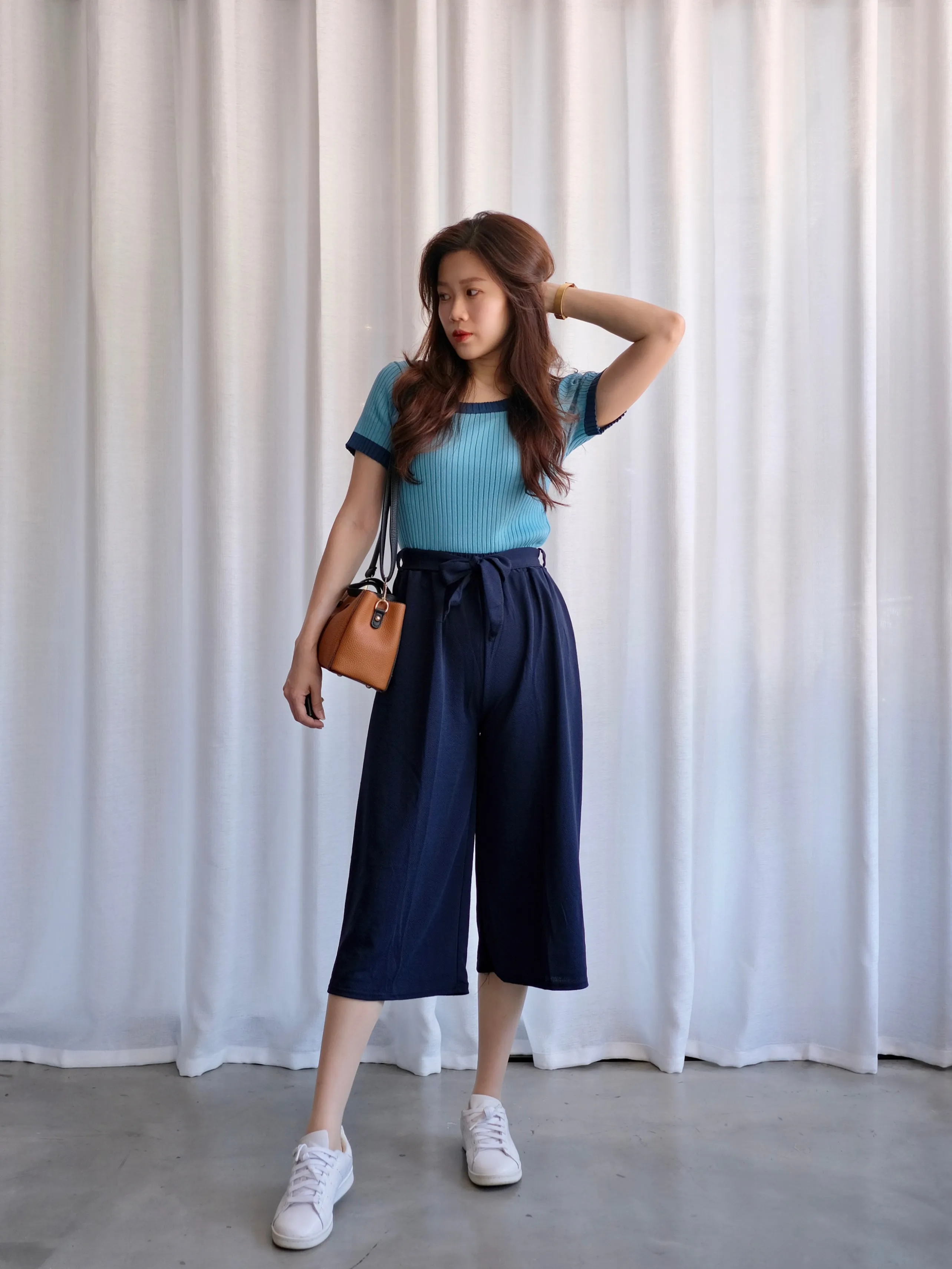 ACEWIN Basic Culottes with Tie-belt (Free Size) 501749