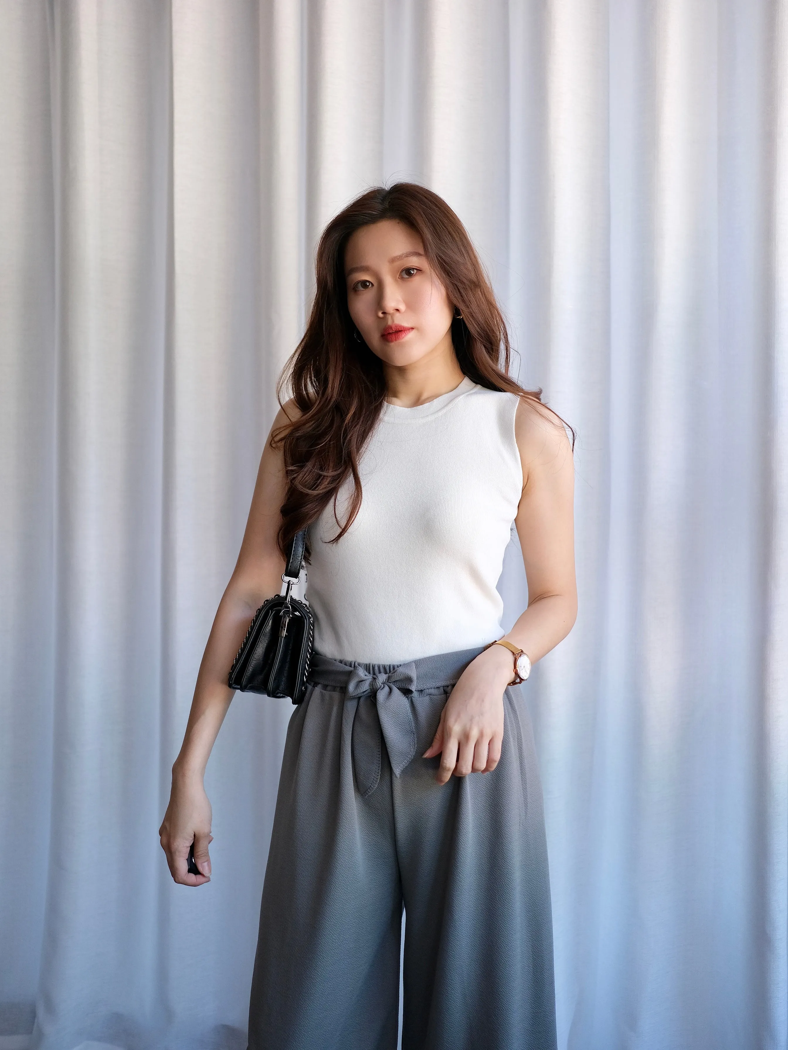 ACEWIN Basic Culottes with Tie-belt (Free Size) 501749