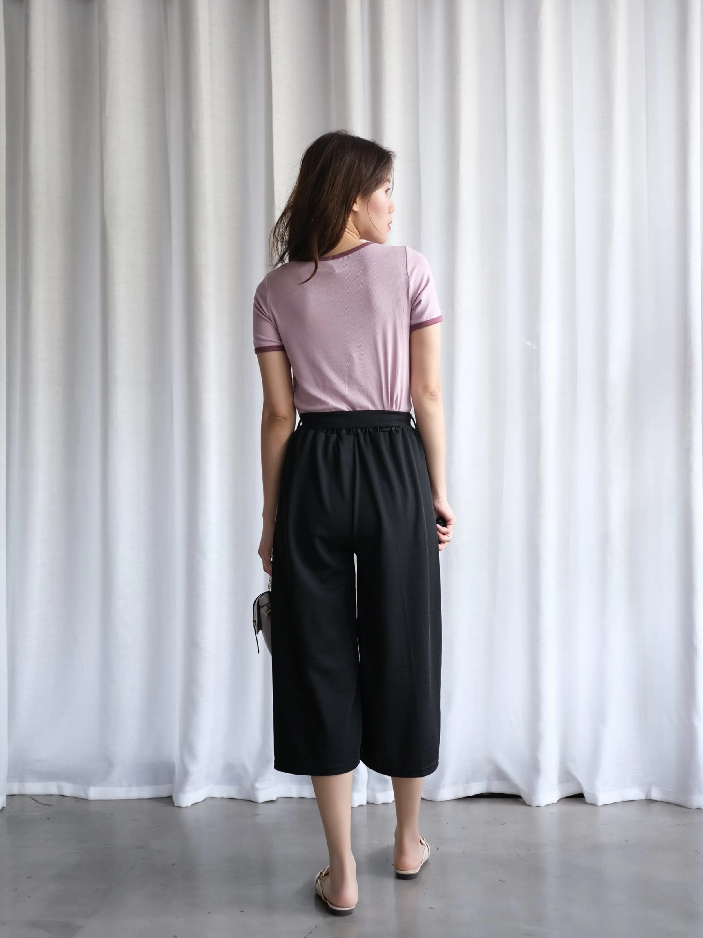 ACEWIN Basic Culottes with Tie-belt (Free Size) 501749