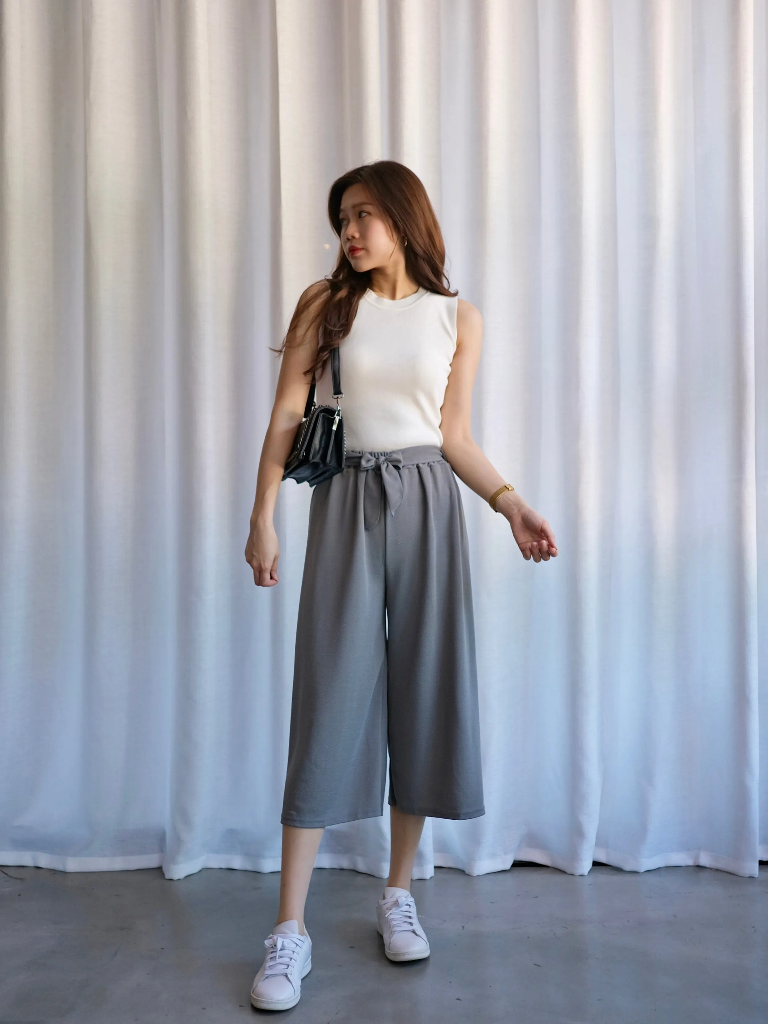 ACEWIN Basic Culottes with Tie-belt (Free Size) 501749