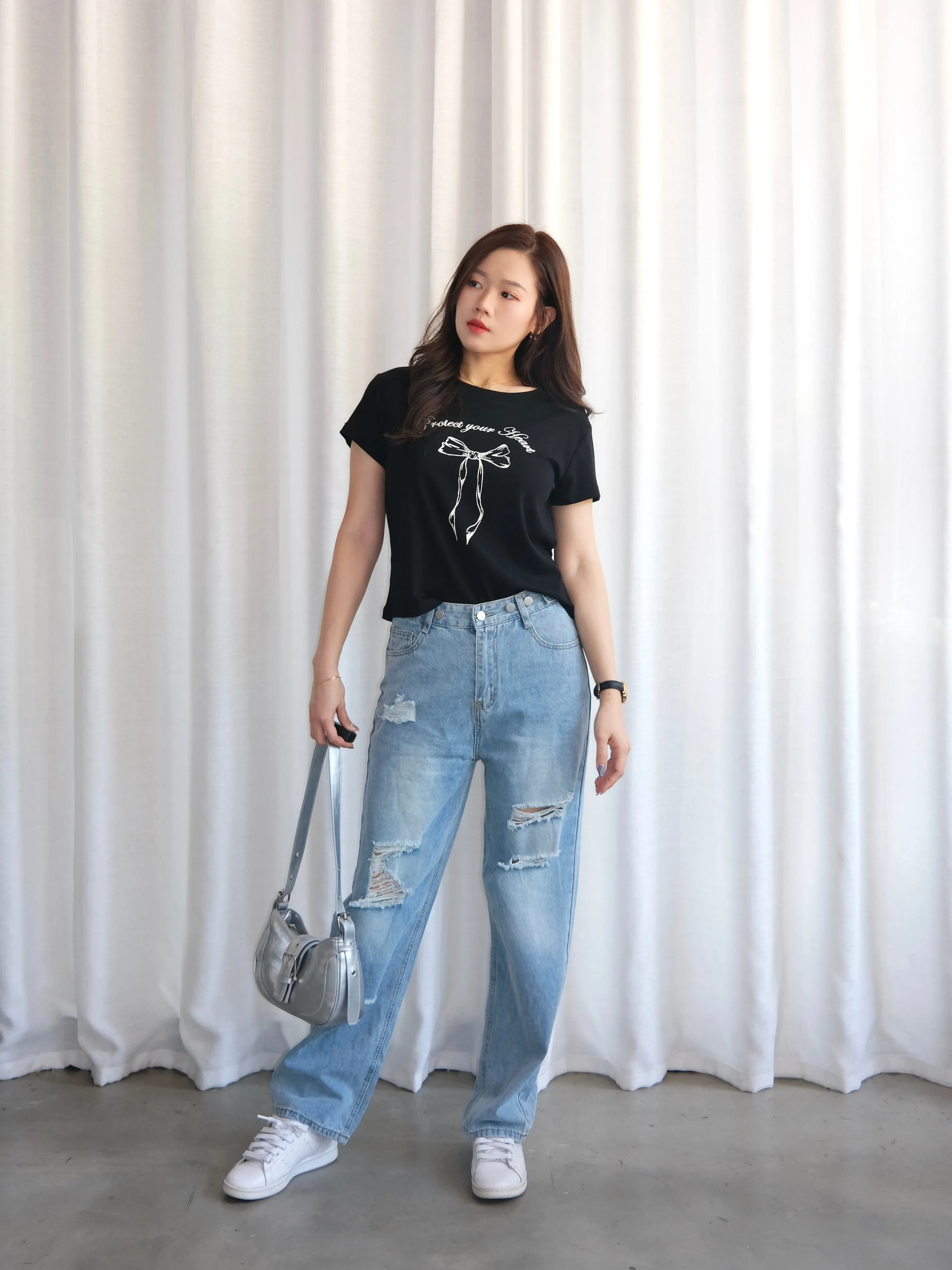 ACEWIN Vintage Wash Ripped Wide Leg Jeans (Size S-XXL) 300983