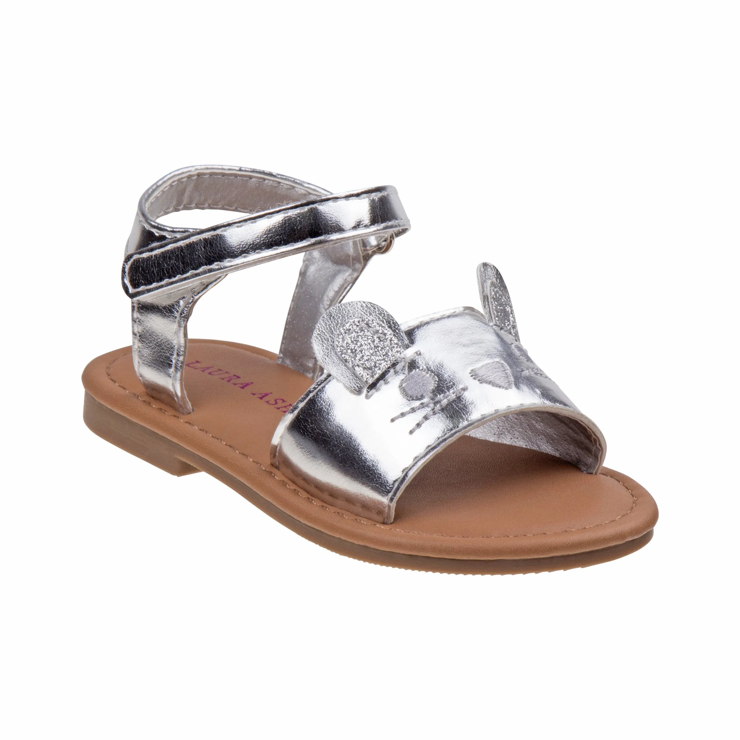 Baby Mouse Silver Sandals for Toddler Girls