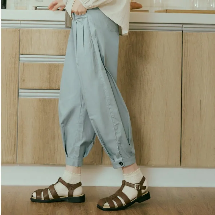 Casual Cotton Elastic Waist Long Harem Pants