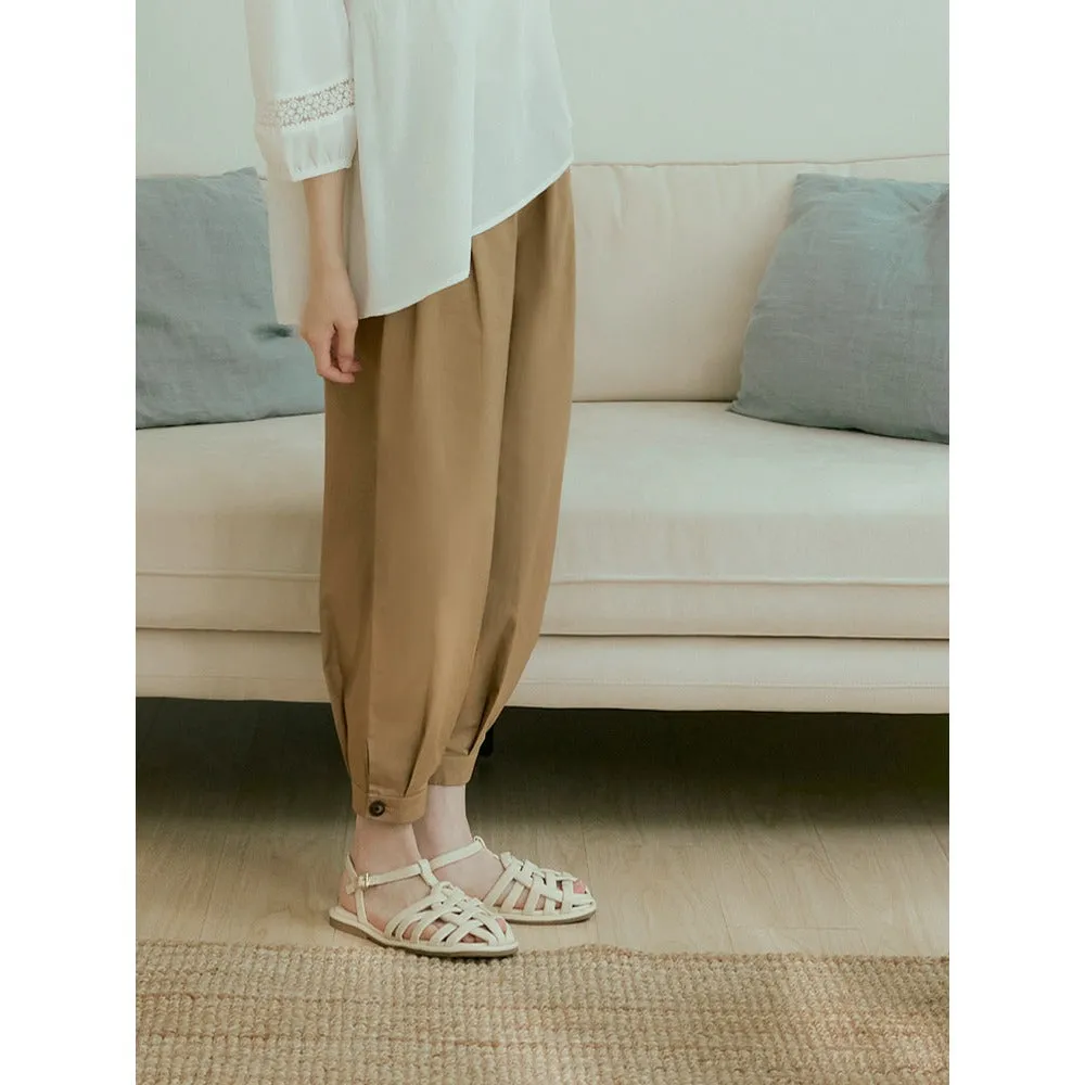 Casual Cotton Elastic Waist Long Harem Pants