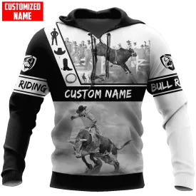 Custom Bull Riding Hoodie For Men And Women, Bull Riding Lover Gift