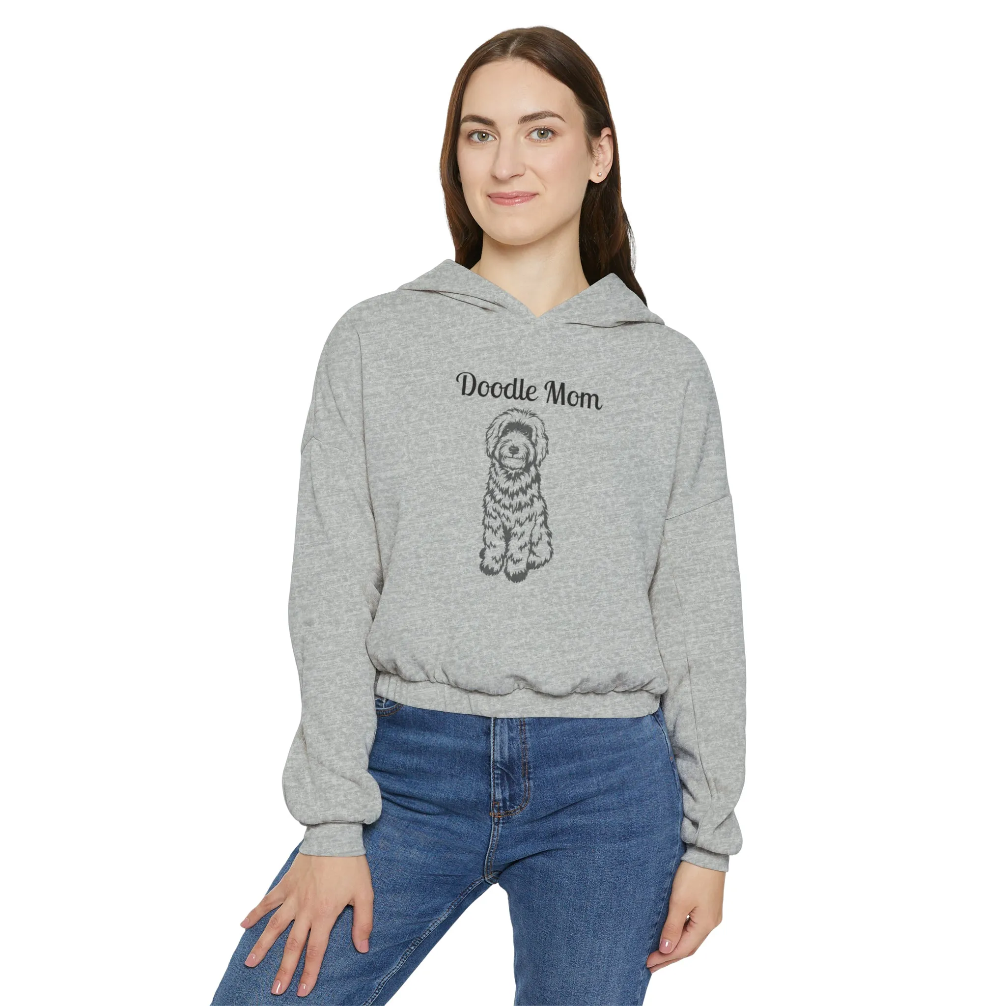 Custom Doodle Mom Women's Cinched Bottom Hoodie