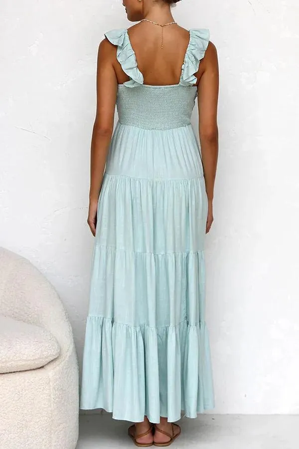 Elanora - Elegant V-Neck Maxi Dress