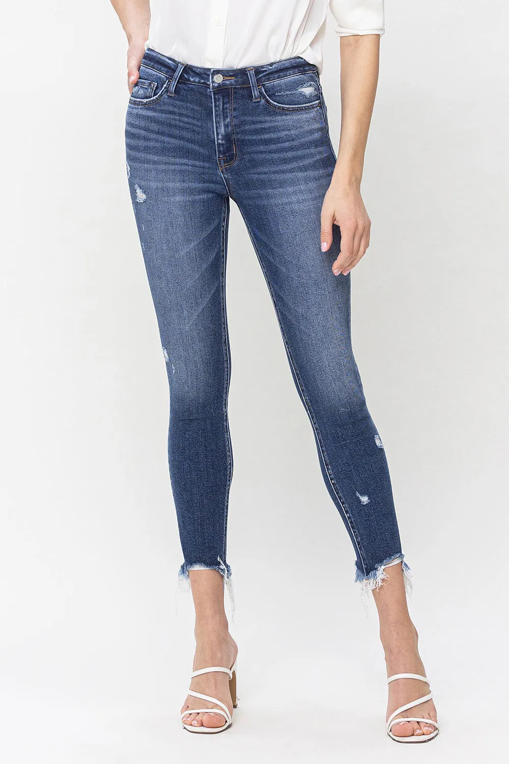 Flying Monkey - High Rise Crop Skinny Jeans - F5238