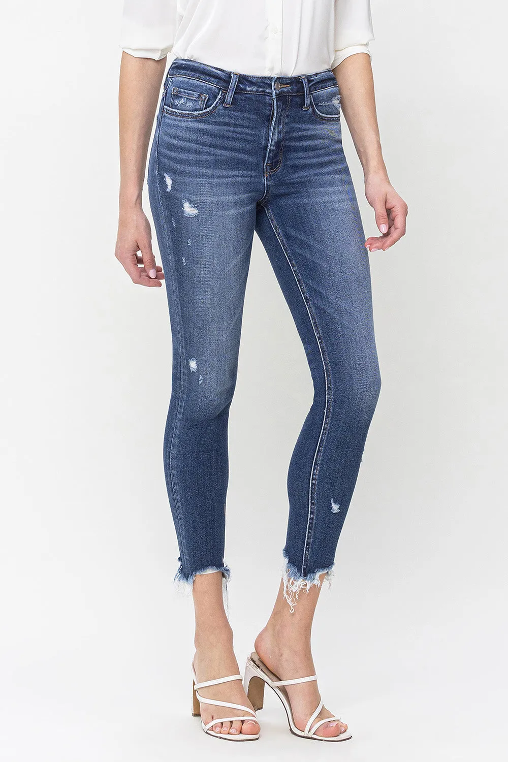 Flying Monkey - High Rise Crop Skinny Jeans - F5238