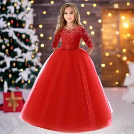 Girls Elegant Princess Party Dress