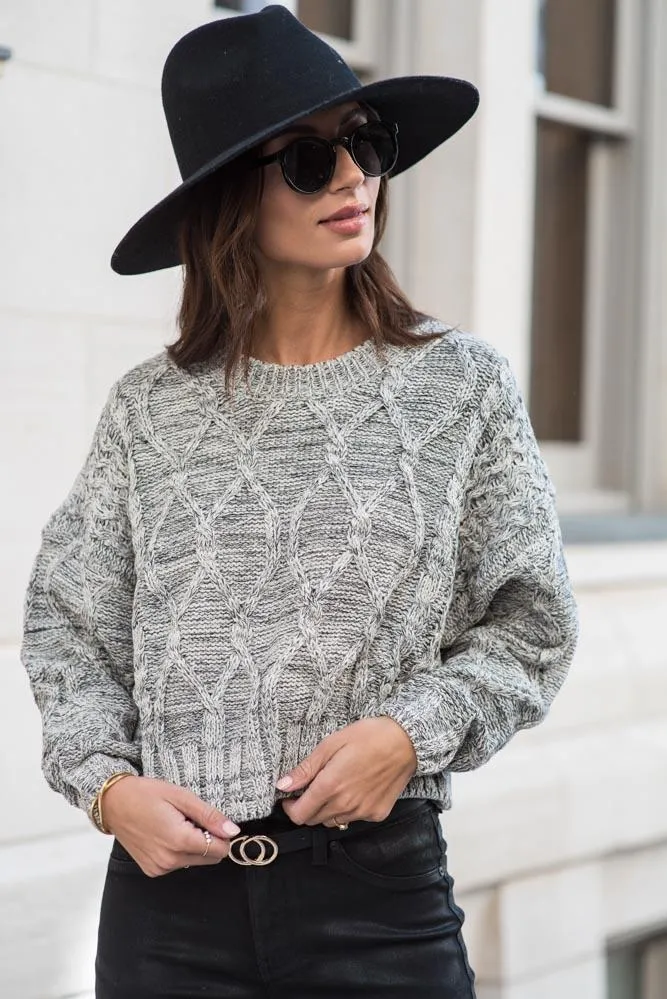 Hannah Cable Knit Sweater in Ivory - FINAL SALE