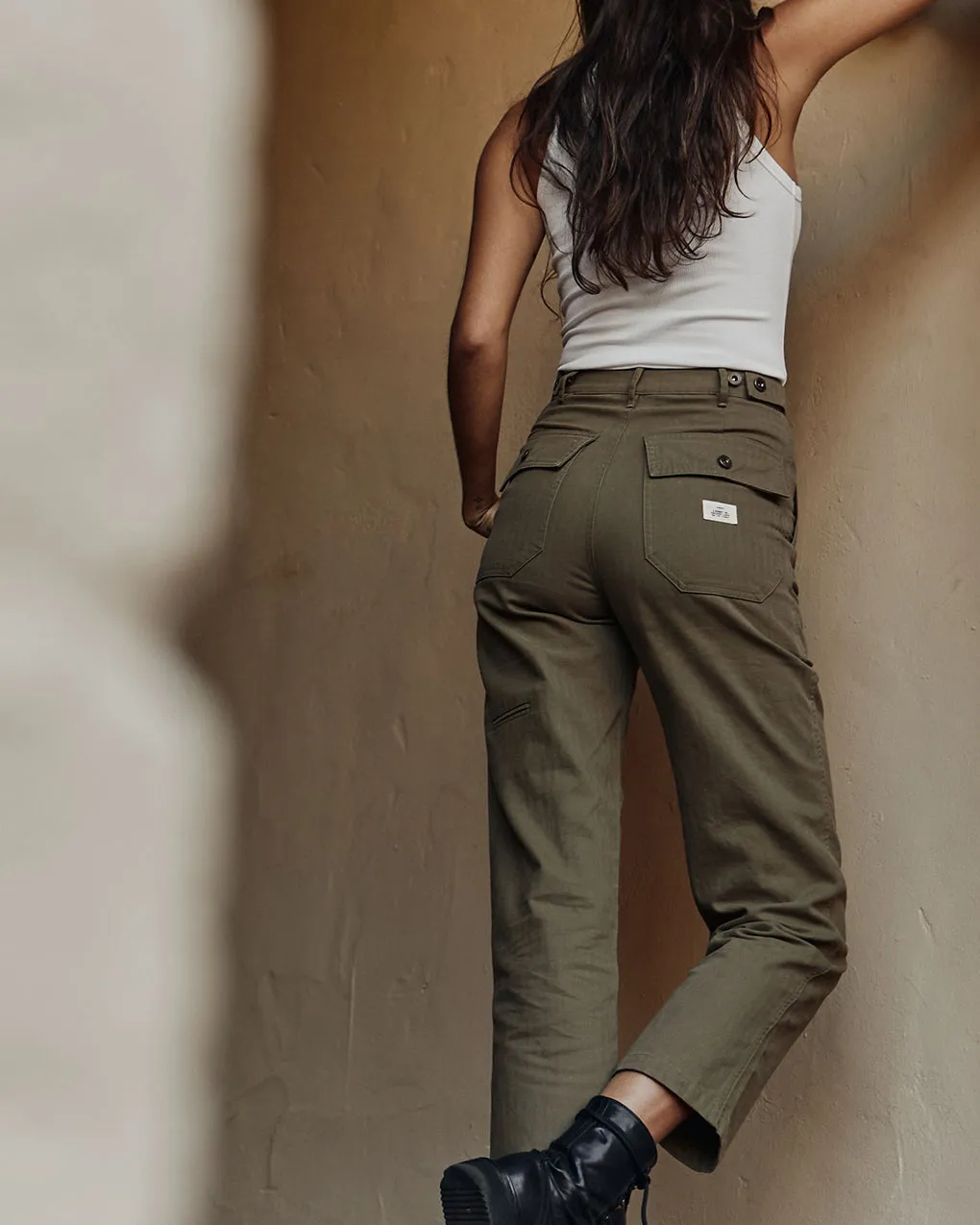 Herringbone Service Fatigue Pants - Olive