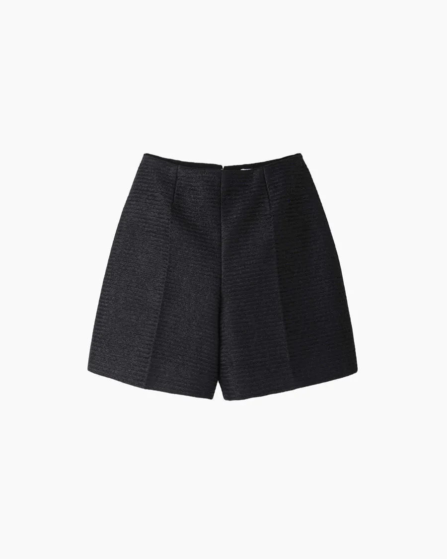 High-Waisted Raffia Short