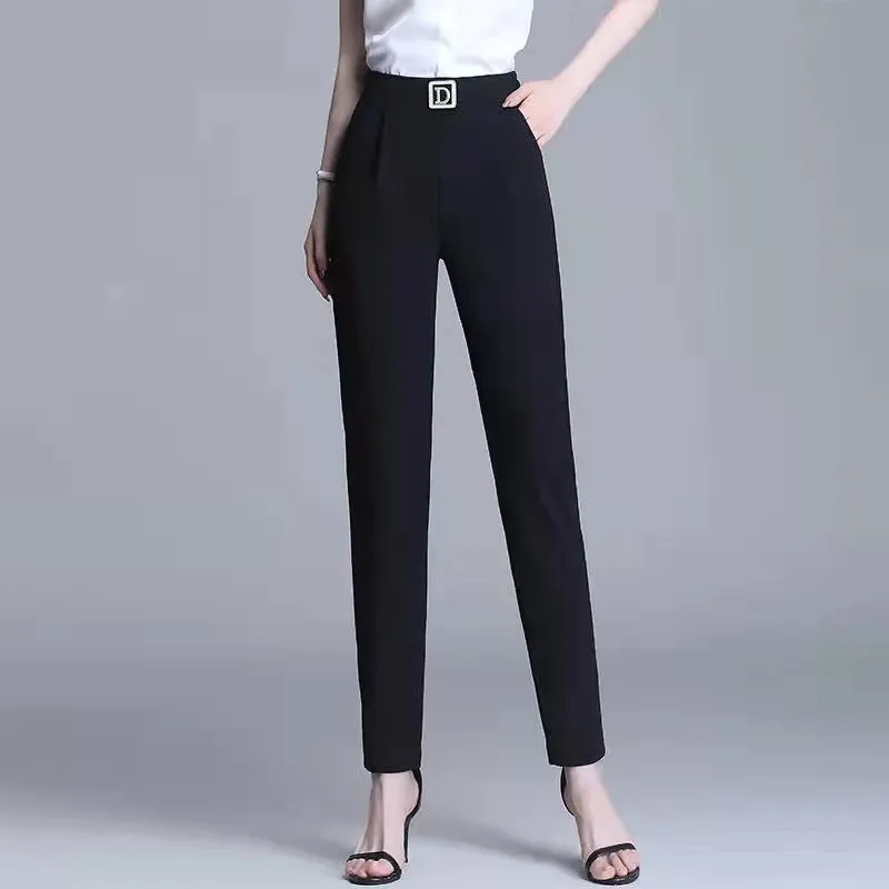 High-Waisted Slimming Black Pants