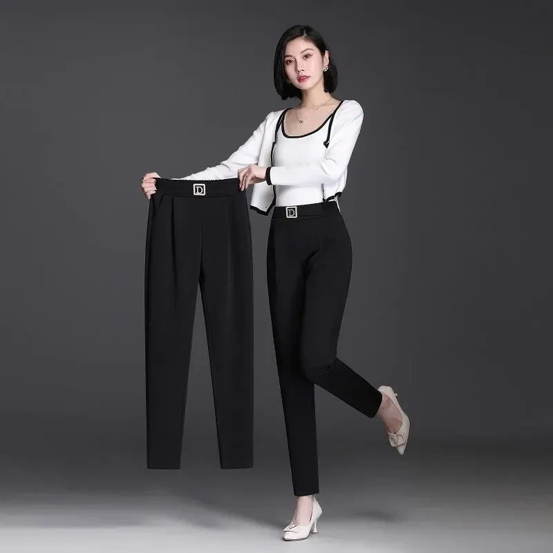 High-Waisted Slimming Black Pants