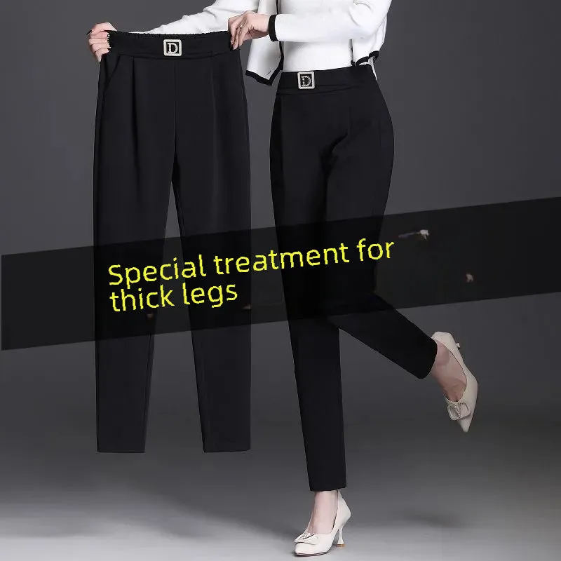 High-Waisted Slimming Black Pants