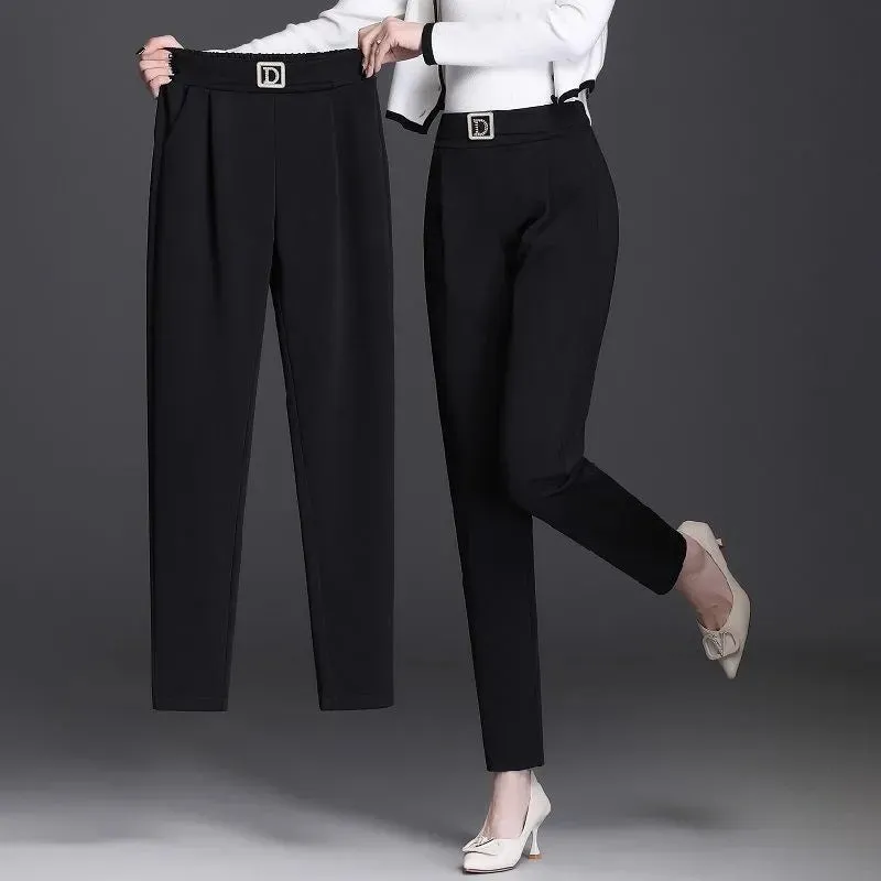 High-Waisted Slimming Black Pants