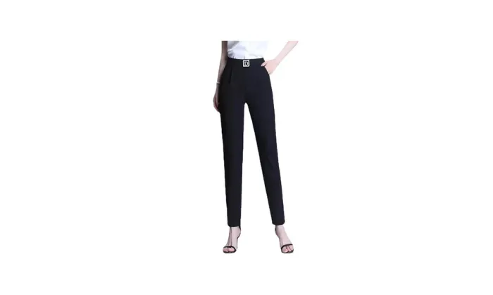 High-Waisted Slimming Black Pants