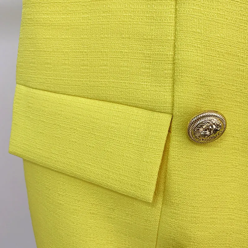 Hight Waisted Yellow Formal Skirt Gold-tone Mini Skirt for Ladies