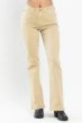 Judy Blue Mid-Rise Garment Dyed Slim Bootcut Khakis