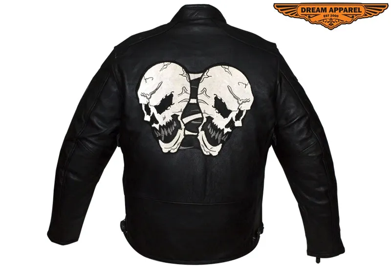 Men's Concealed Carry Jacket with Reflective Skulls