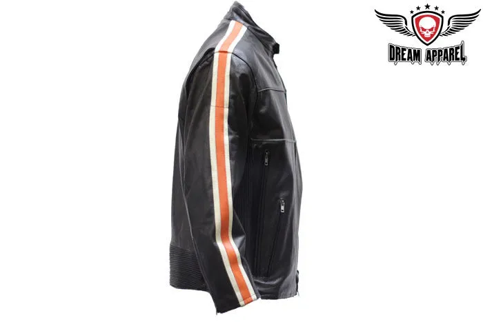 Men's Racer Jacket with Racing Stripes