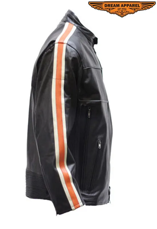 Men's Racer Jacket with Racing Stripes