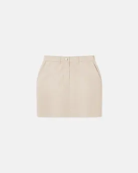 Miray - Okobor™ Alt-Leather Mini Skirt - Creme