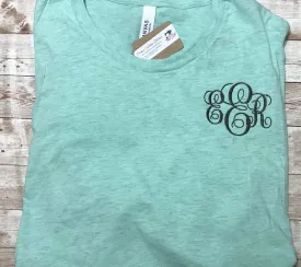 Monogram Adult Unisex Short Sleeve T Shirt