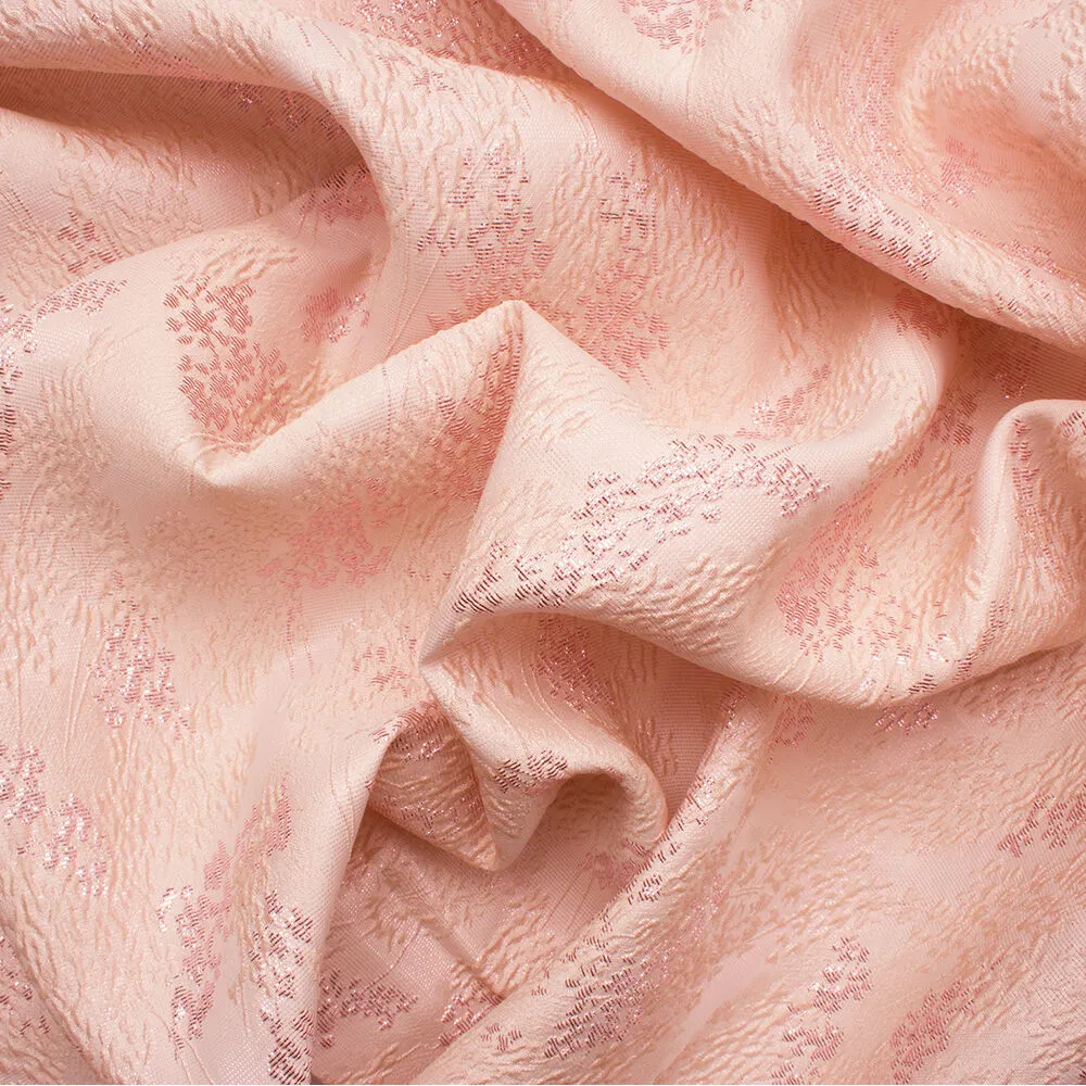 Pale Pink Metallic Silk Cloqué