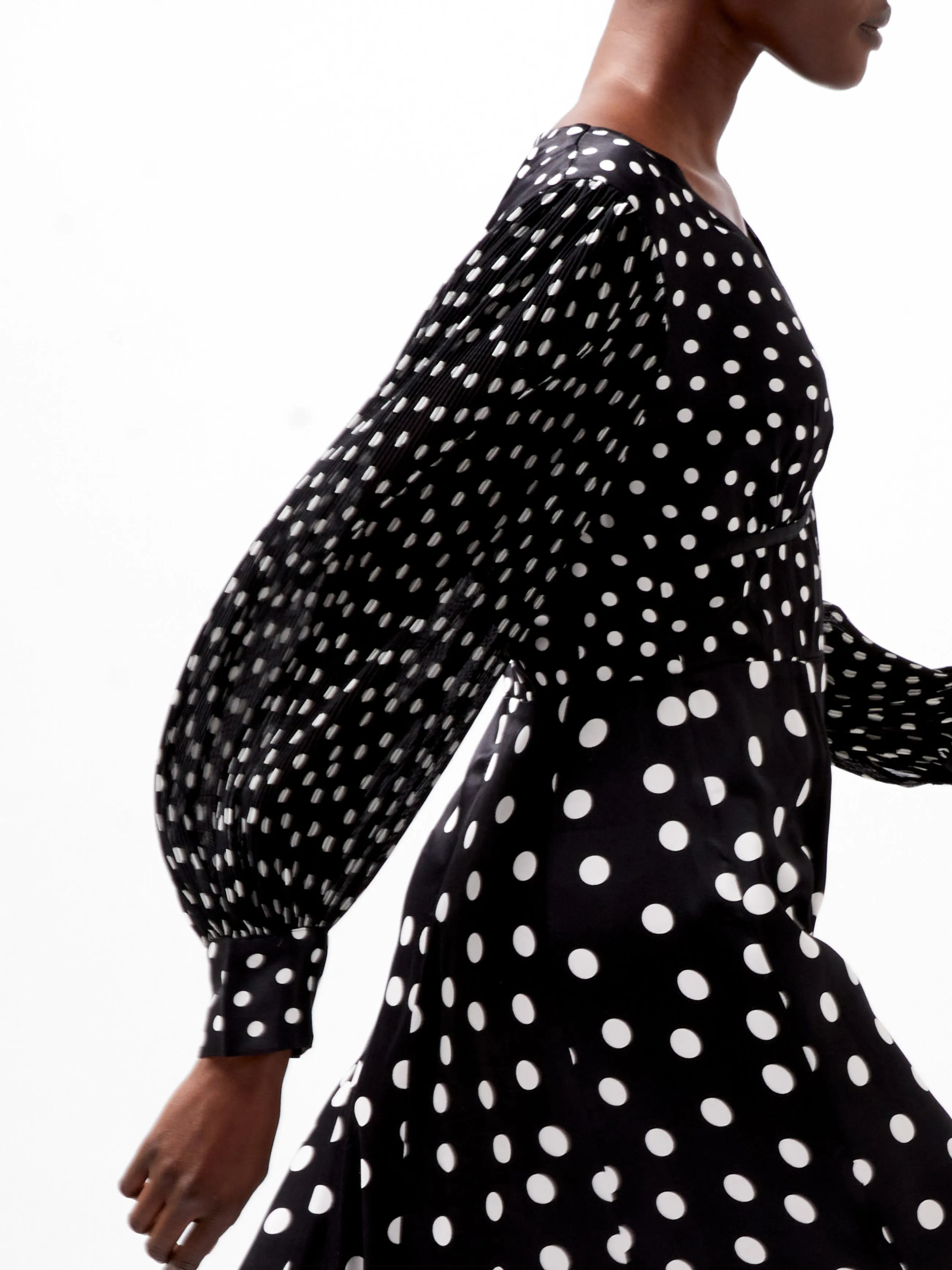 Polka Dot Candice Satin Dress