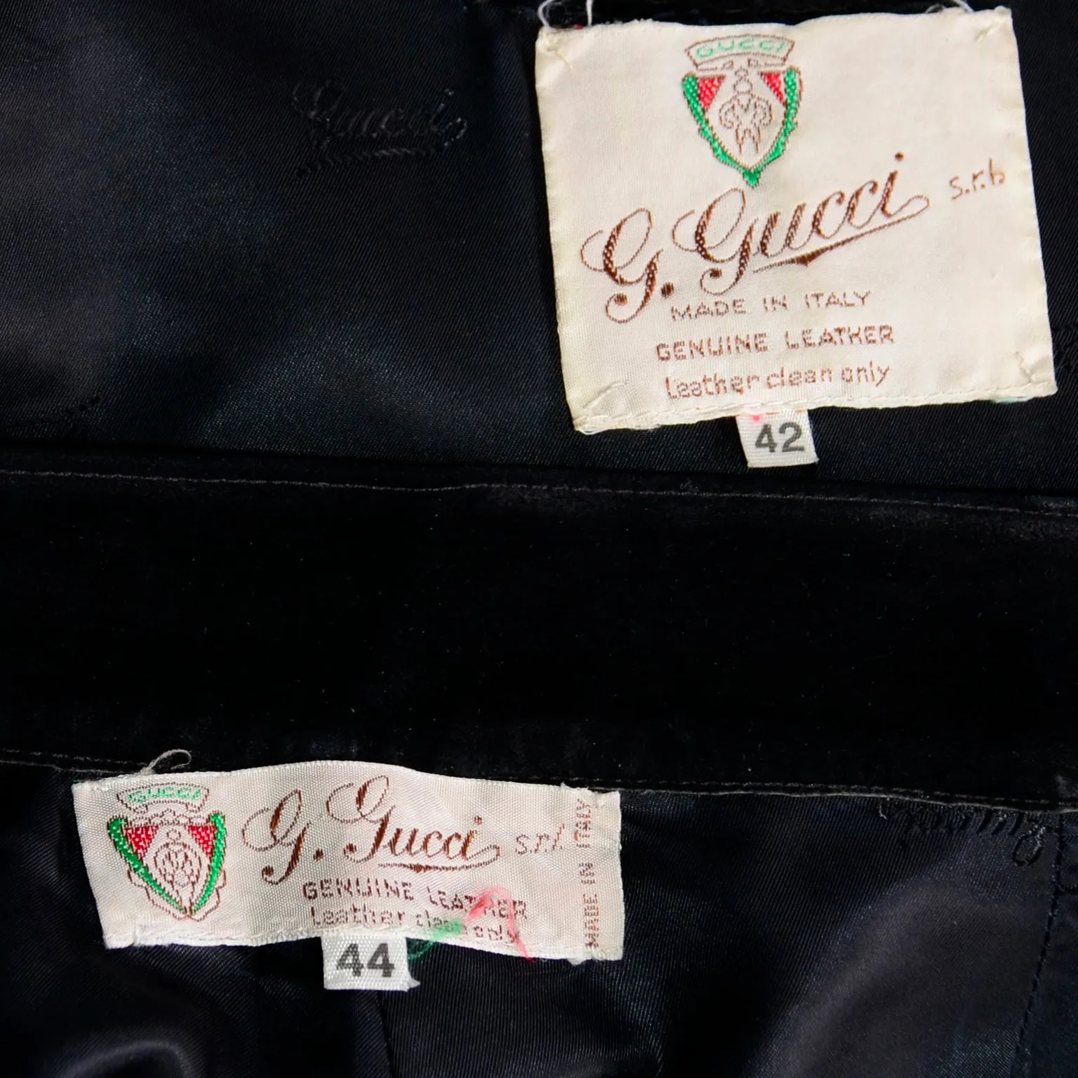 RESERVED // 1970s Gucci Black Suede Pants & Jacket Suit