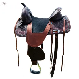 Resistance Western Pleasure Treeless Horse Saddle With Beads On The Skirt