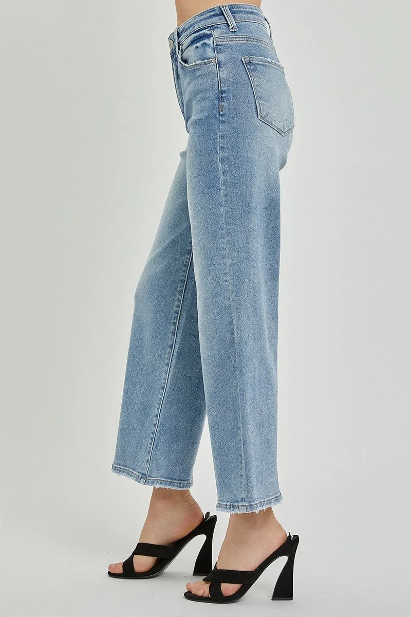 Risen Jeans - High Rise Wide Crop Jeans - RDP5531