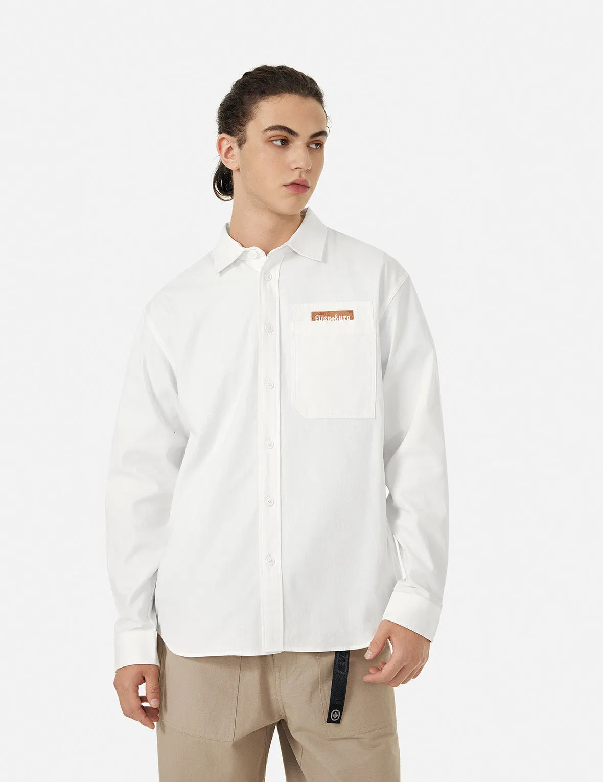 Seagull Embroidery Regular Fit Oxford Shirt