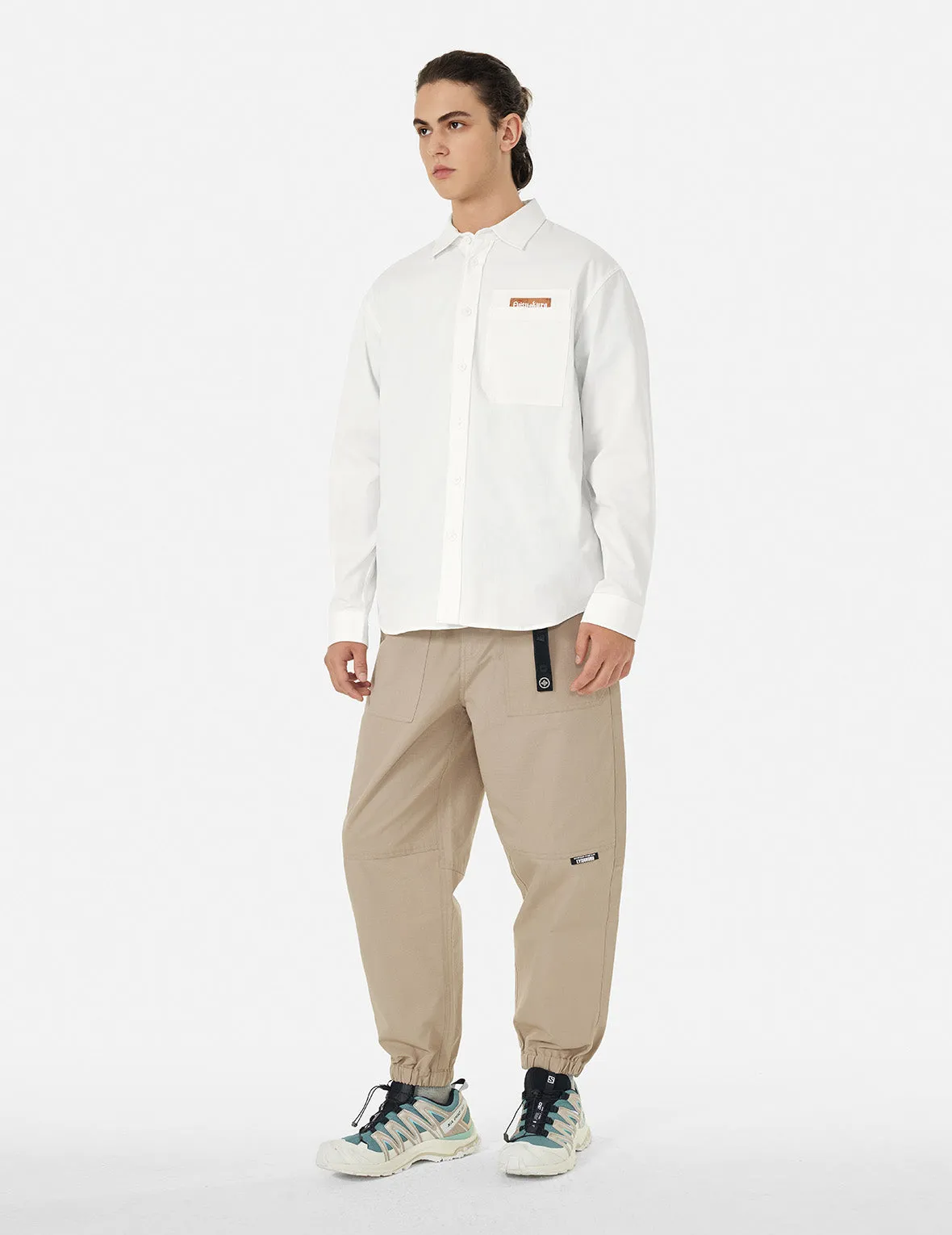 Seagull Embroidery Regular Fit Oxford Shirt