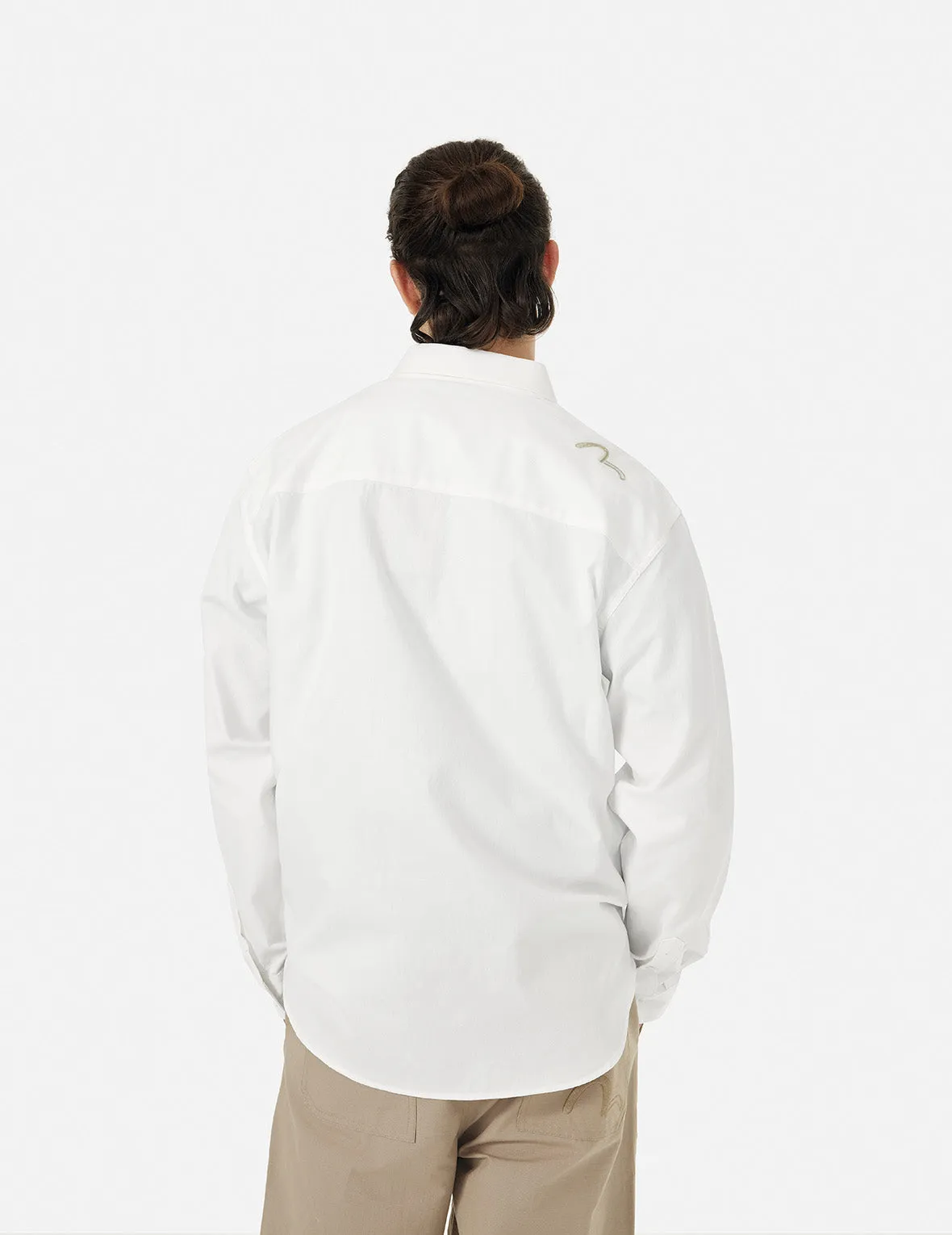 Seagull Embroidery Regular Fit Oxford Shirt