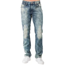 Slim Straight Premium Denim Light Vintage Distressed Signature 5 Pocket Jeans