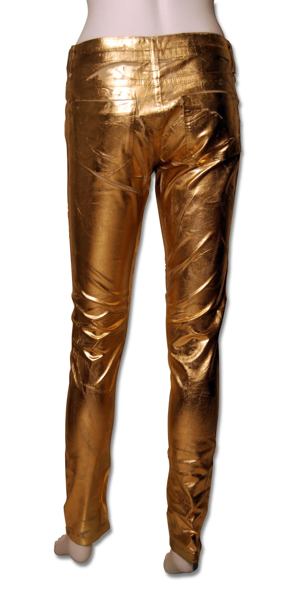 Sold Out Moto Gold Foil Jeans