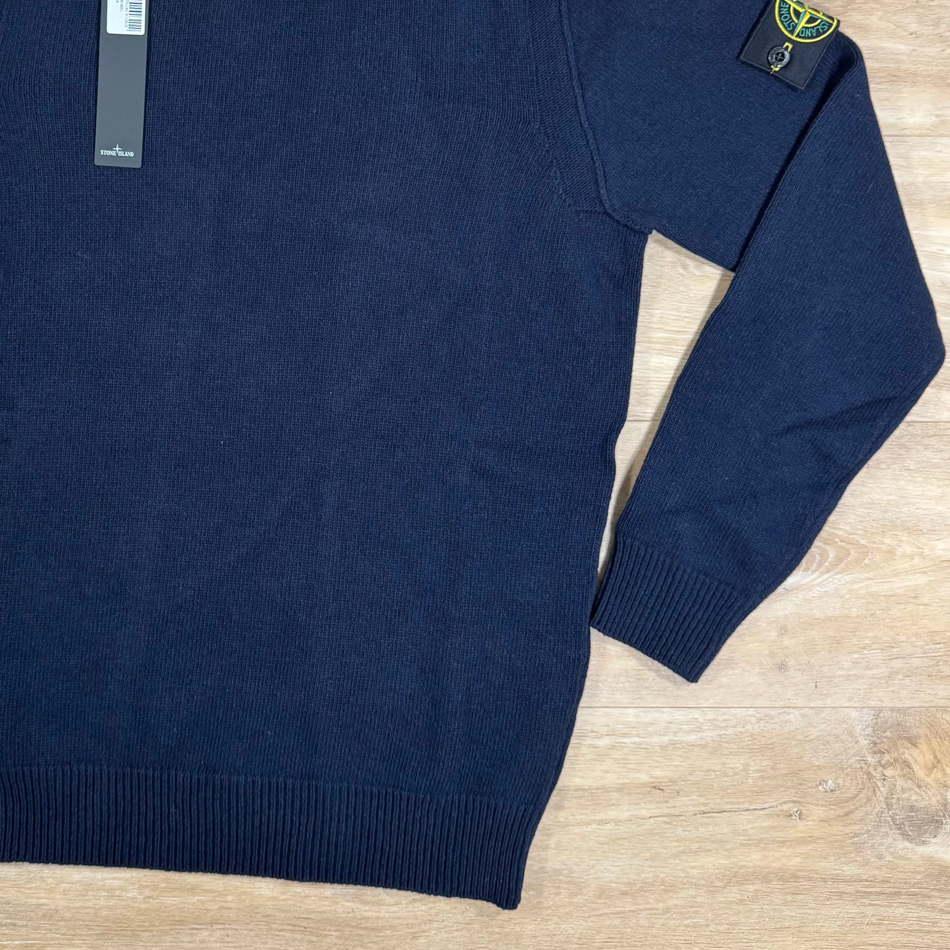 Stone Island Lambswool Crewneck Sweatshirt in Navy