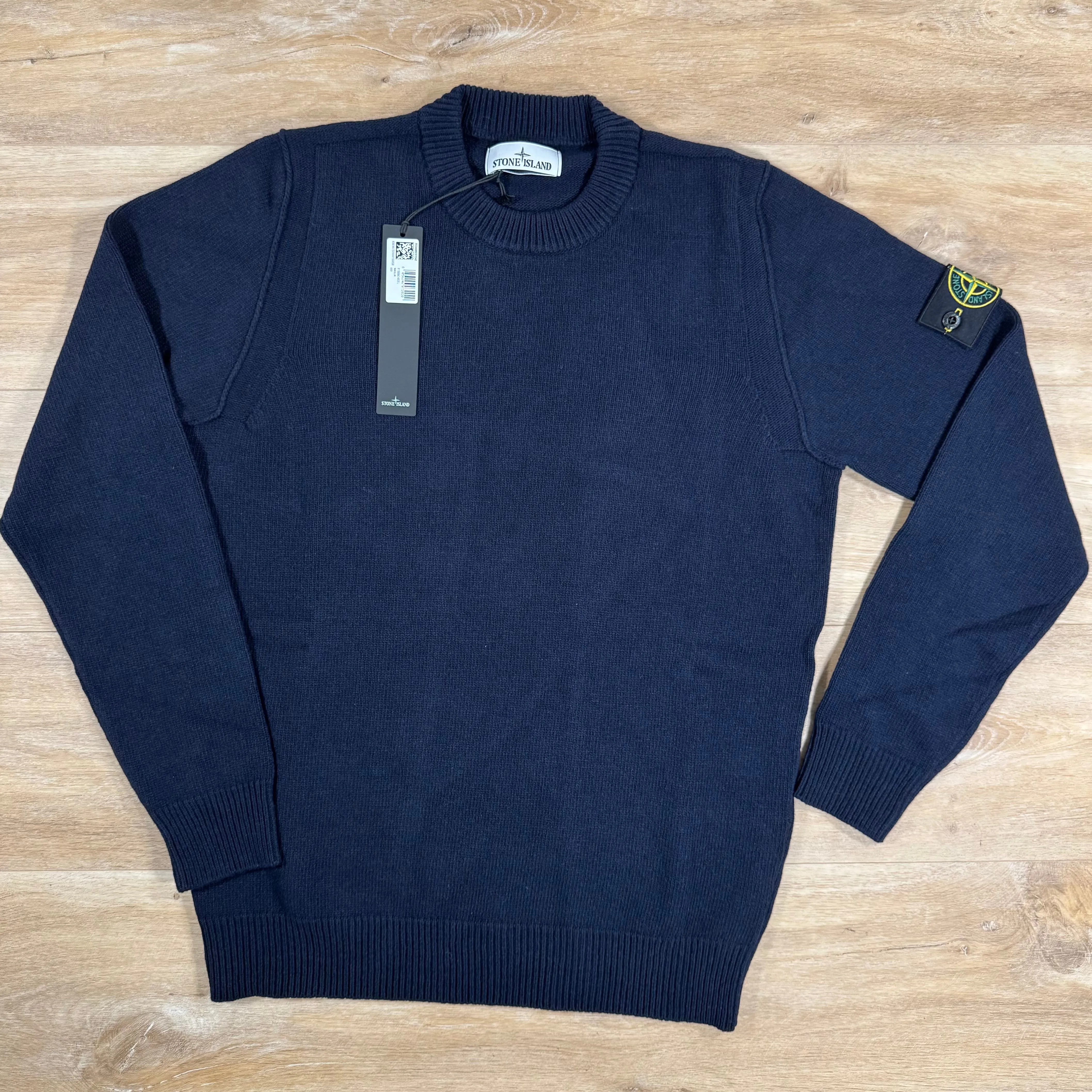 Stone Island Lambswool Crewneck Sweatshirt in Navy