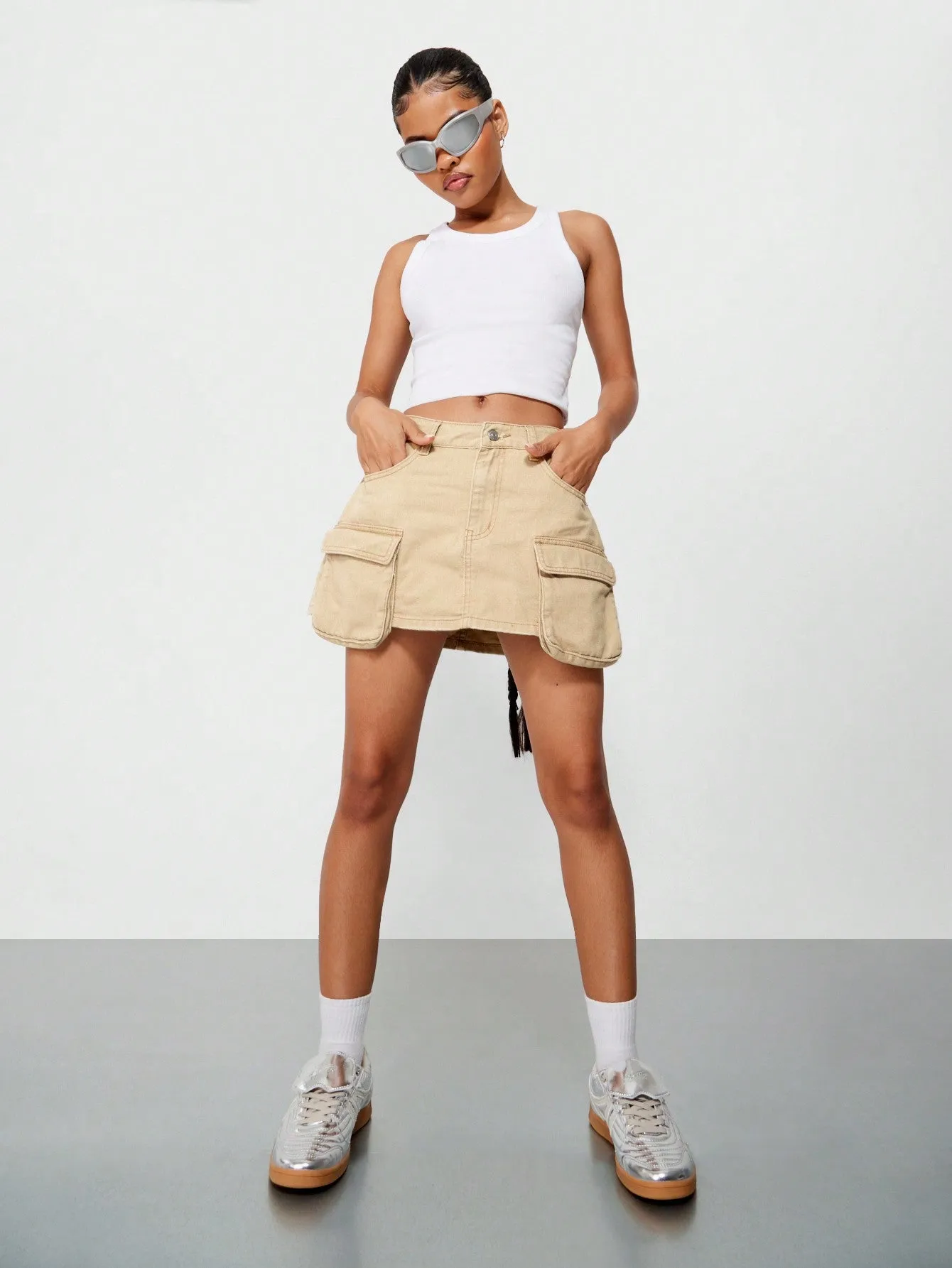 SUMWON WOMEN Utility Mini Skirt