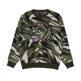 Tiger Nerm Knit Sweater (Green Camo)