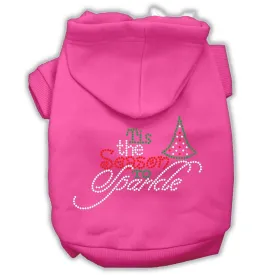 Tis The Season To Sparkle Rhinestone Dog Hoodie Bright Pink M (12)