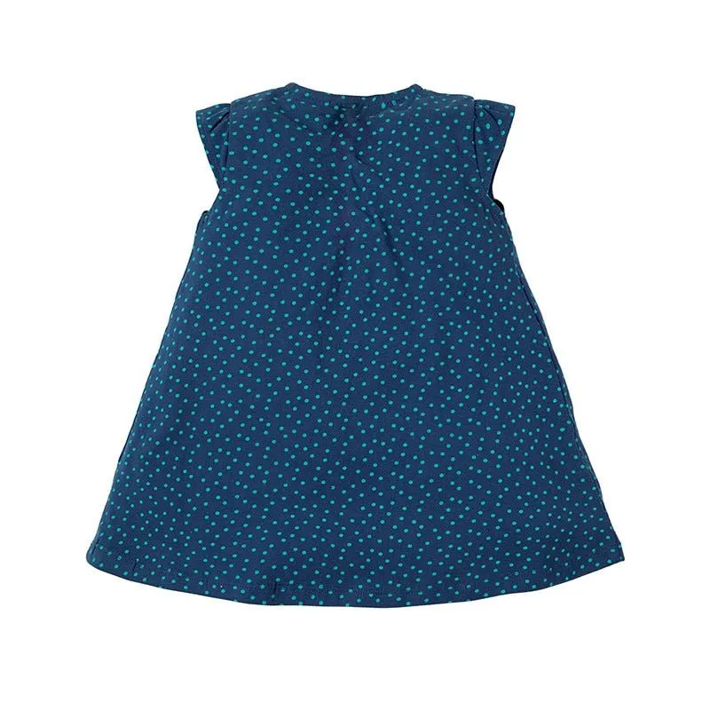 Toddler Girl's Sleeveless Cotton Polka Dot Dress