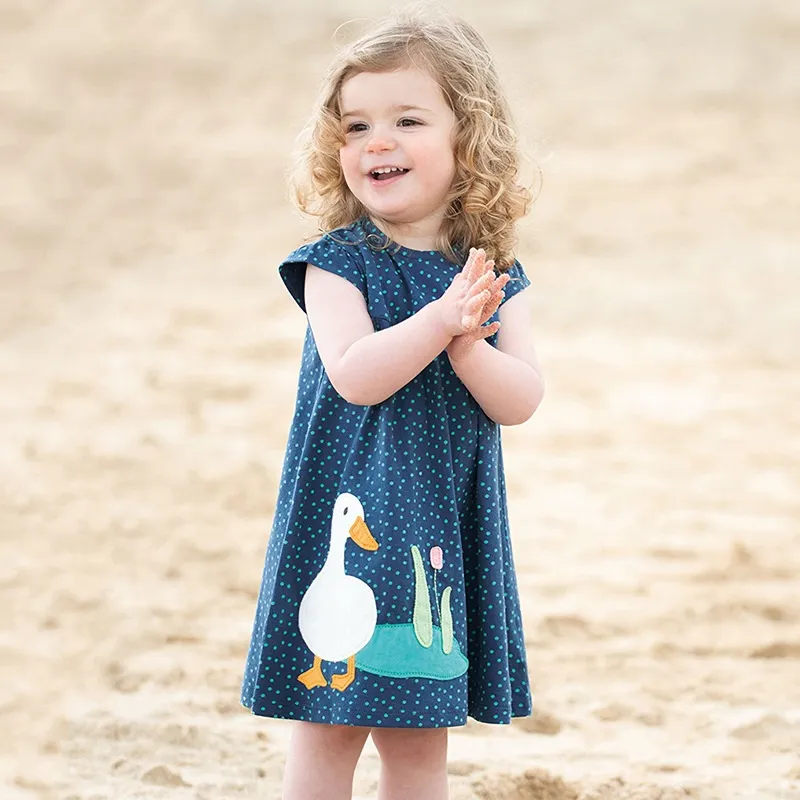 Toddler Girl's Sleeveless Cotton Polka Dot Dress