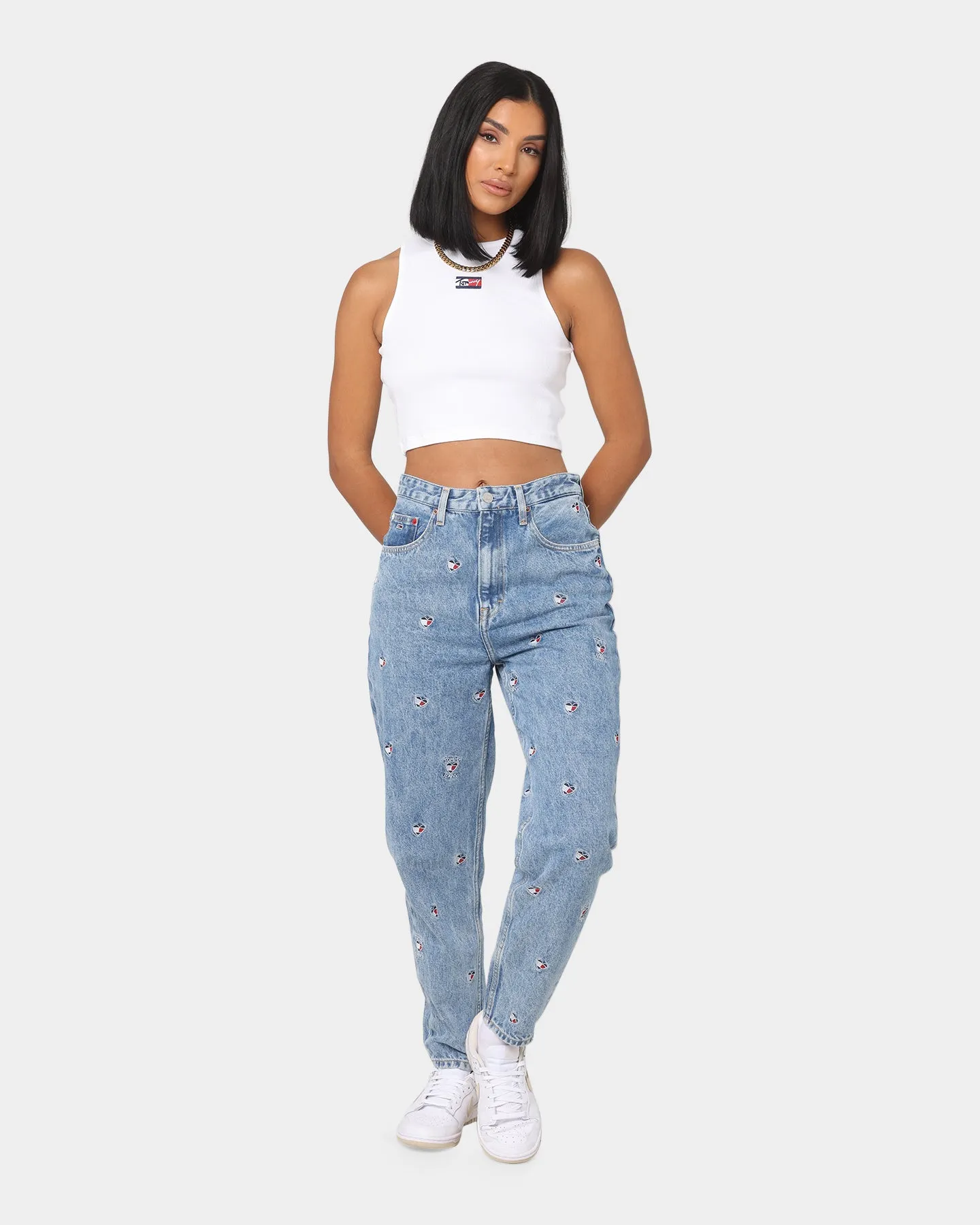 Tommy Jeans Women's Mom Ultra High Rise Tapered Jeans Denim