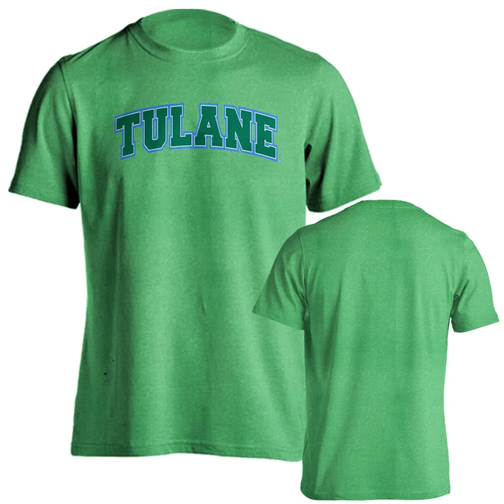 Tulane University Green Wave Tulane Classic Arch Logo Short Sleeve T-Shirt