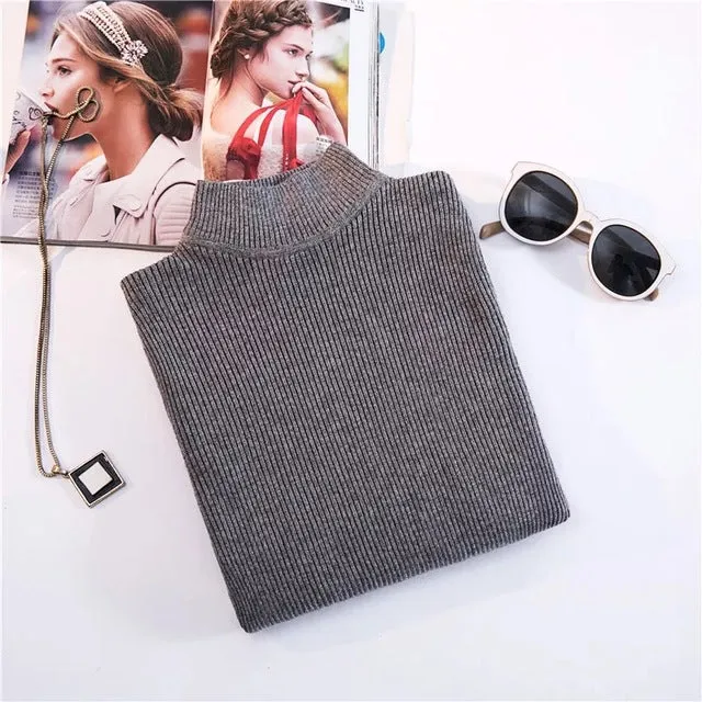 Ulzzang Harajuku Plain Knit Sweater